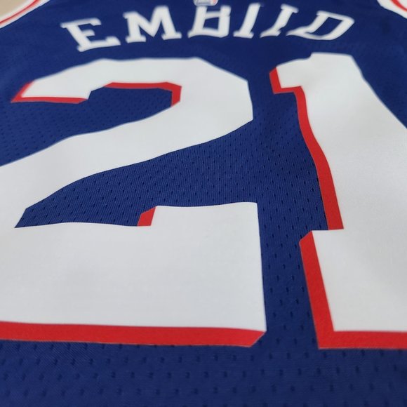 Philadelphia 76ers Joel Embiid Nike Swingman Jersey Men's Size Large - Picture 7 of 11